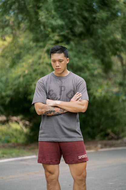 Drill Tee in CINDER