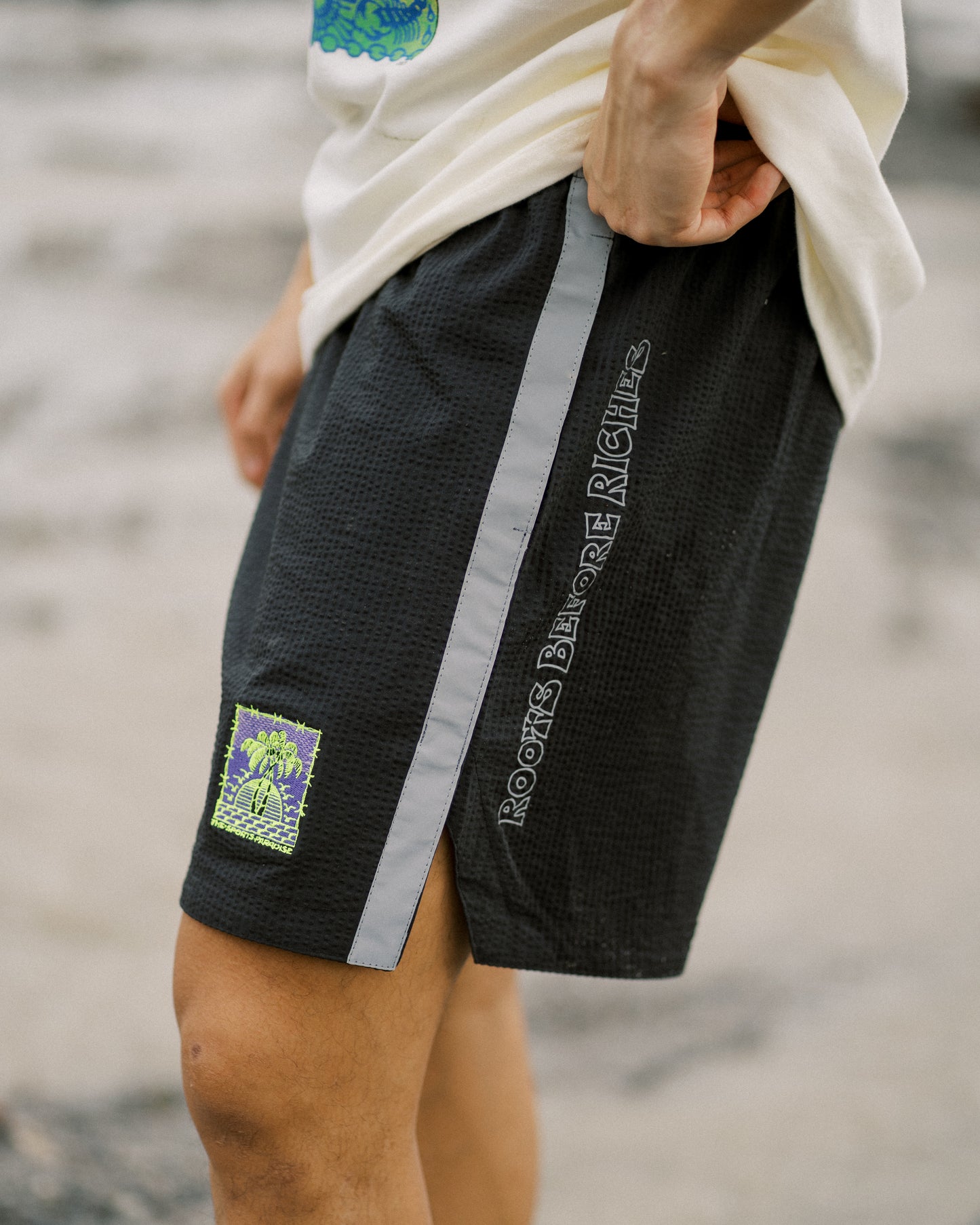 THE x SP SHORTS IN JET BLACK